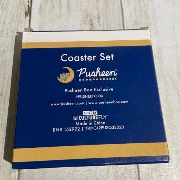 Pusheen the Cat Out of this World Box Stellar Fall 2020 4 Pack of Coasters NEW - Picture 3 of 3